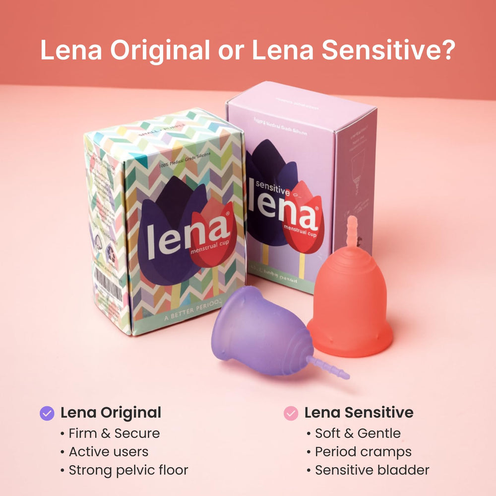 Lena Sensitive Cup easy-clean design supports long-term reuse.