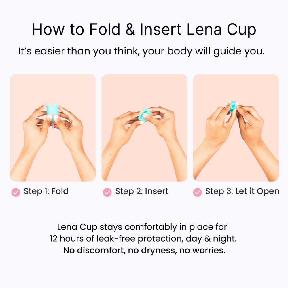 Two-pack Lena Sensitive Cup supports regular and heavy flow needs