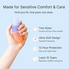 Soft silicone Lena Sensitive Cup with ultra-soft feel for daily wear