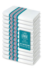 Lenenz baby receiving blanket in soft flannel showing gentle swaddle texture