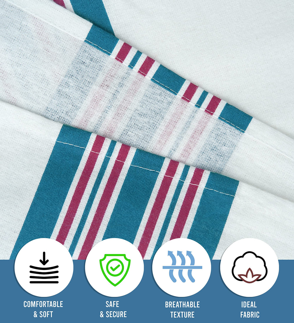 Lenenz six-pack blankets ready for swaddling and nursery use.