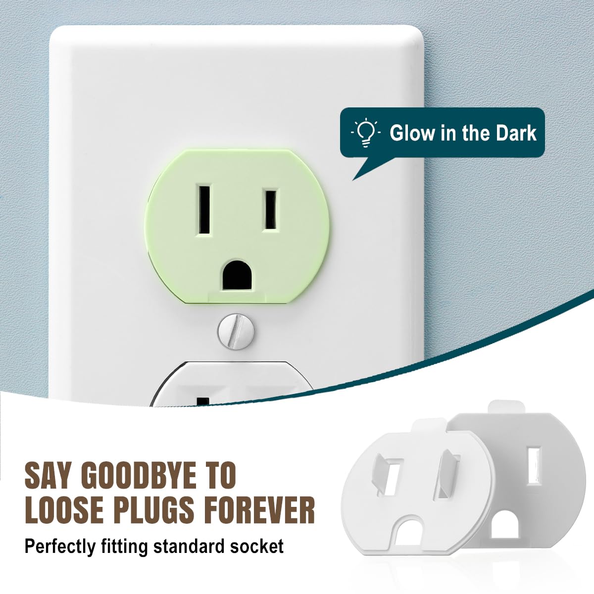 Lenink glow-dark design helps you spot the outlet fix in dim rooms.