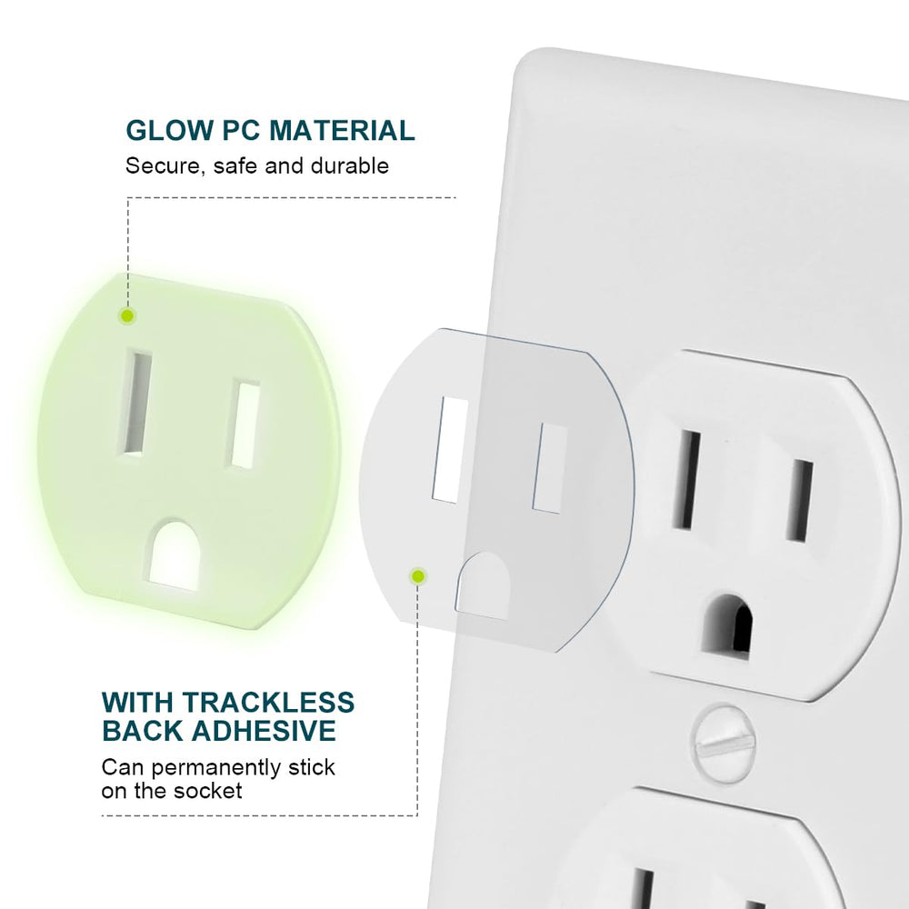 Lenink outlet tightener insert with adhesive back keeps plugs secure.