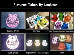 Leniutor 6x7 koala sticker closeup shows vivid pink color and five-layer durability.
