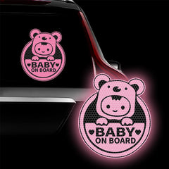 Leniutor Baby on Board Koala sticker on car window increases night visibility for families.
