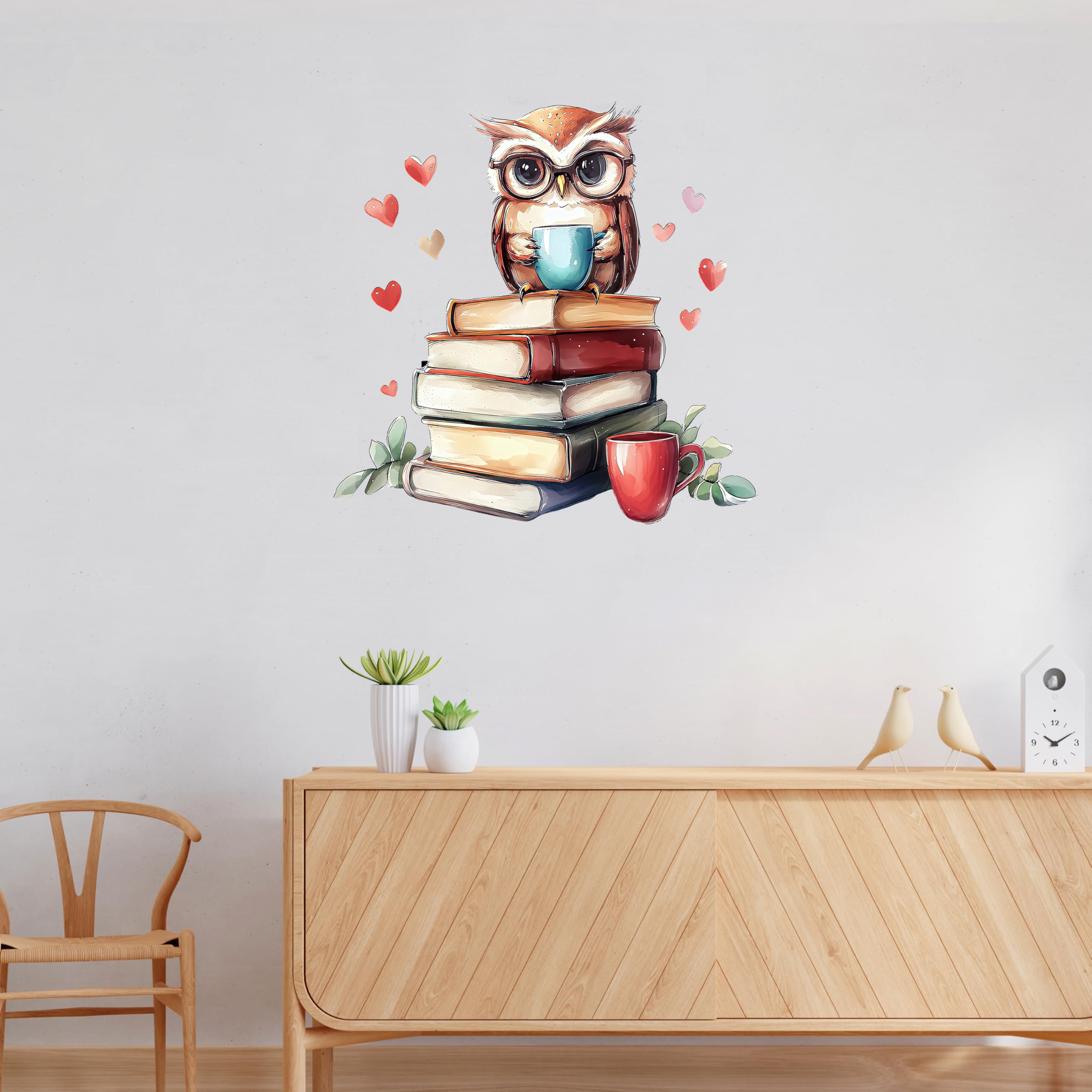 Leniutor book collection wall decal highlights literacy themes.