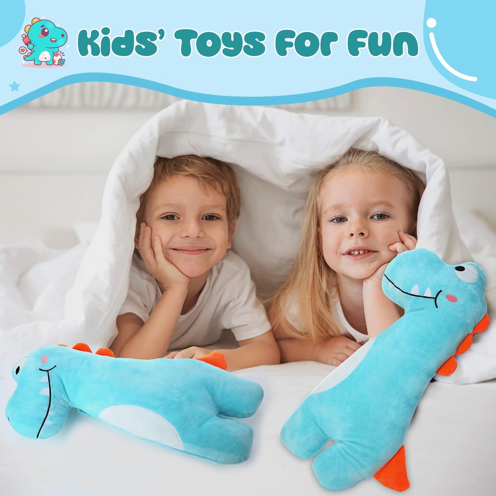 Lenwen children car neck pillow blue dinosaur helps kids rest easier