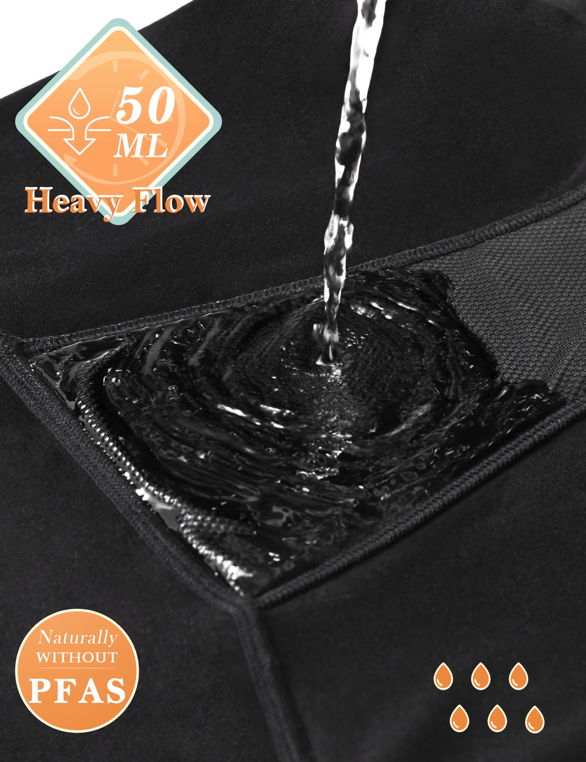 Leovqn Period Boyshorts leak-proof lining with quick-dry action