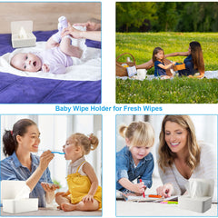LEQXGO Baby Wipes Dispenser non-slip feet keep it steady on smooth surfaces.