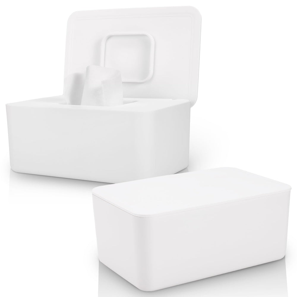 LEQXGO baby wipes dispenser with sealing lid keeps moisture intact for fresh wipes.
