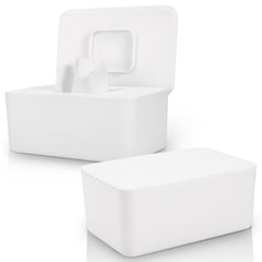 LEQXGO baby wipes dispenser with sealing lid keeps moisture intact for fresh wipes.