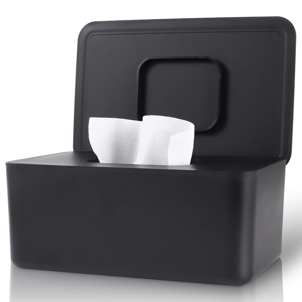 LEQXGO baby wipes dispenser with sealing lid keeps wipes moist and ready.