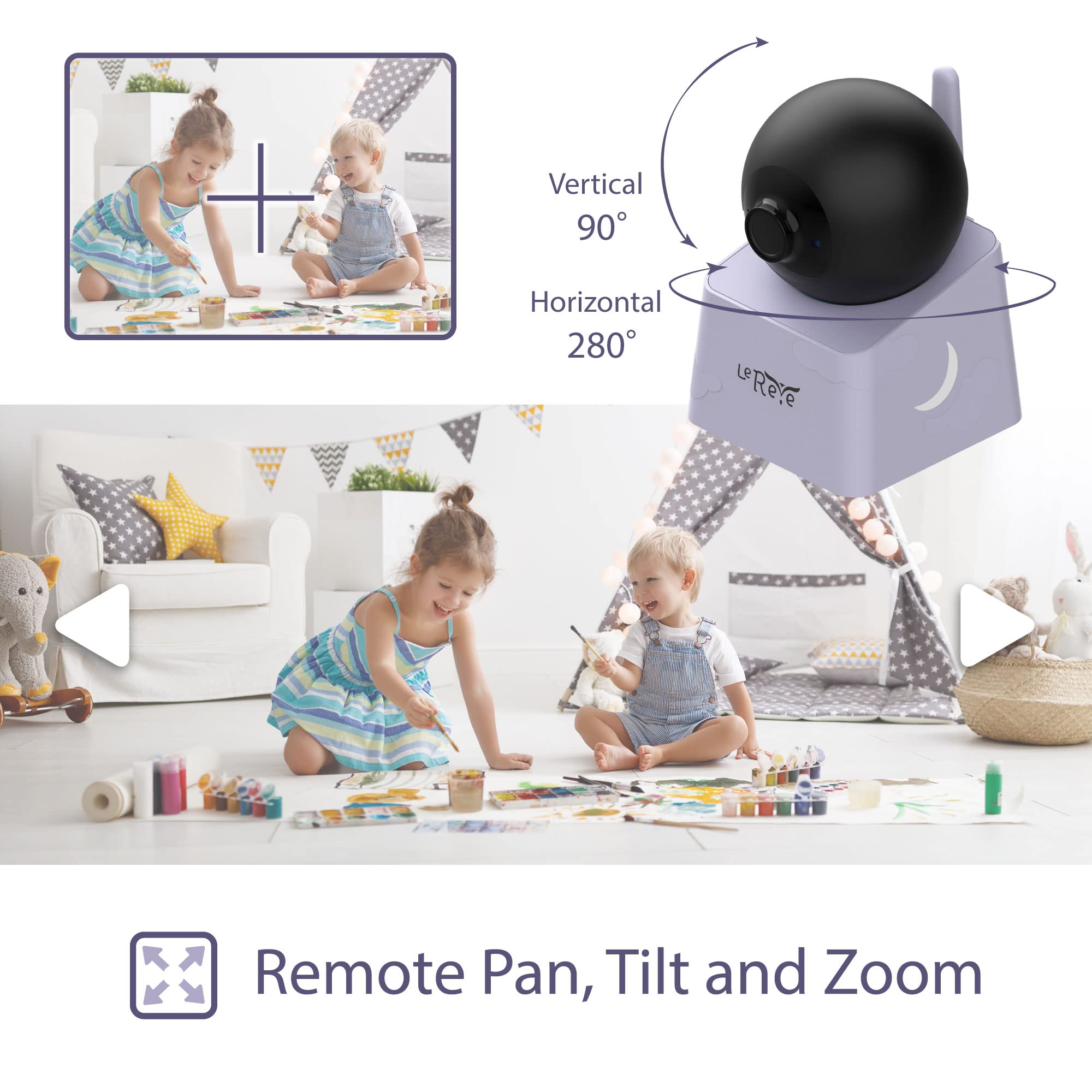 LEREVE LeMove add-on camera wall-mount ready for flexible placement.