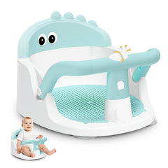 Lerrutue baby bath seat with suction cups ensures stable tub time