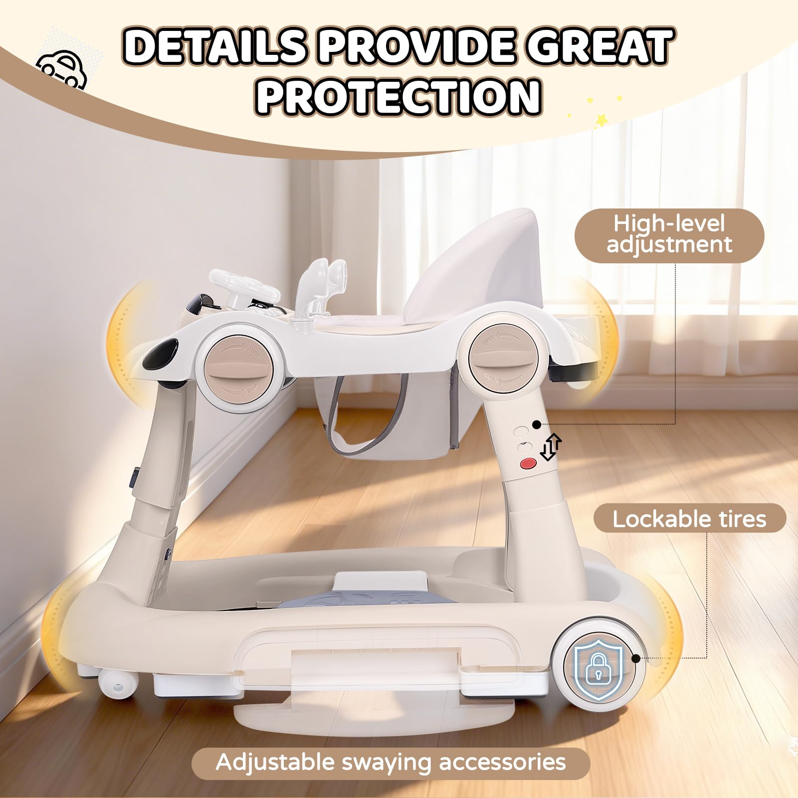Lerrutue detachable footrest and seat for comfortable seating and safe stepping
