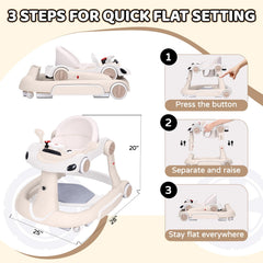 Lerrutue baby walker folded compact for easy storage and travel