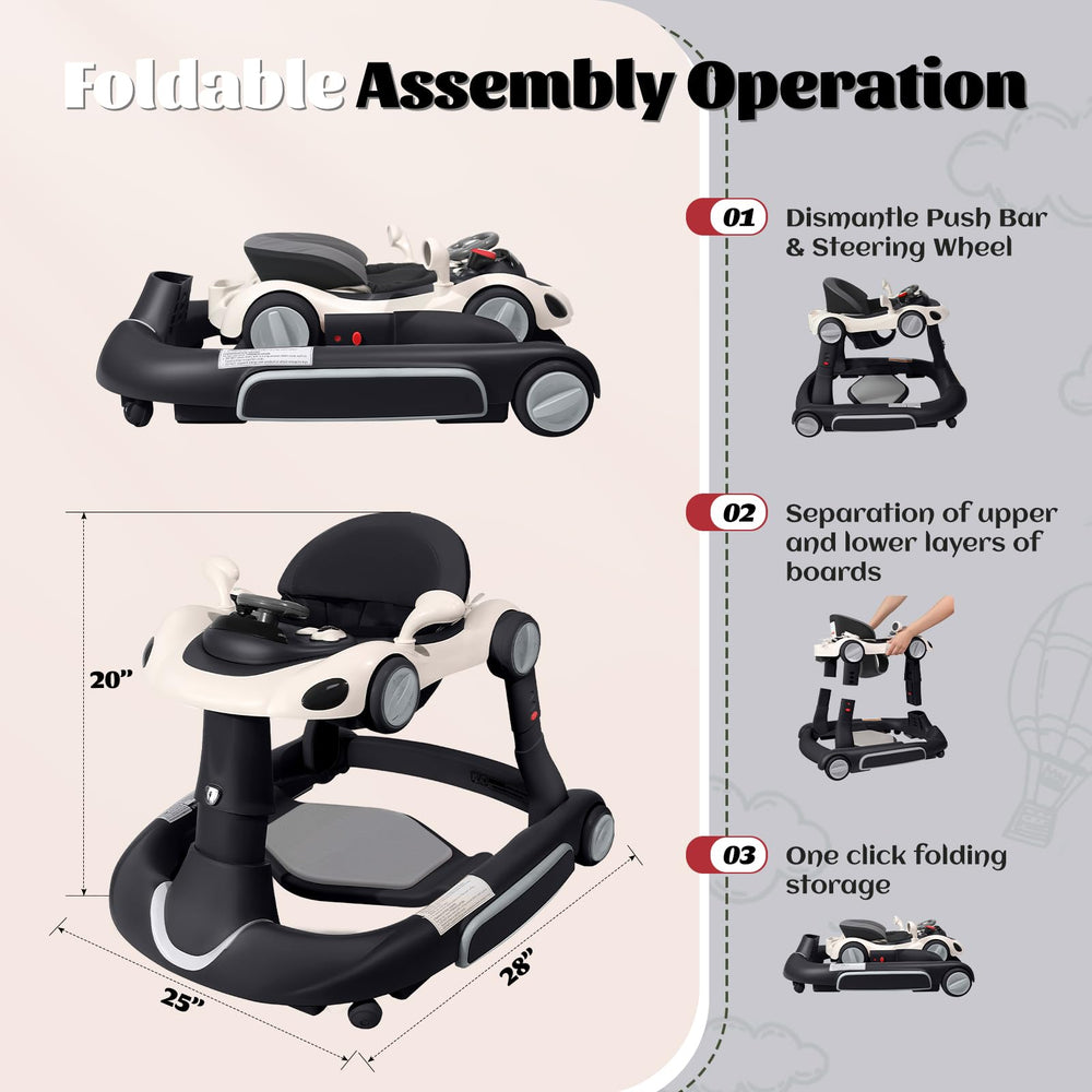 Lerrutue adjustable height seat that grows with your baby for comfort.