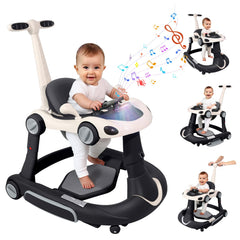 Lerrutue Baby Walker with steering wheel designed to promote exploration and early walking.