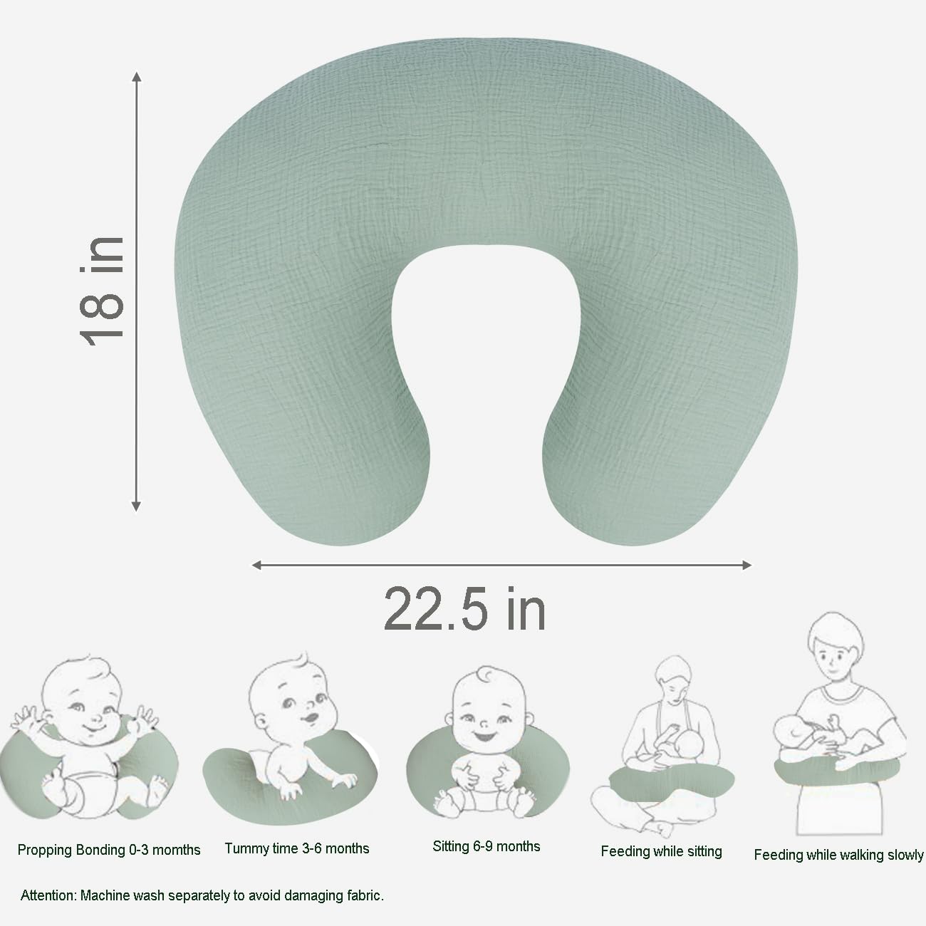 Lethooly pillow cover features a hidden zipper for easy removal and cleaning.