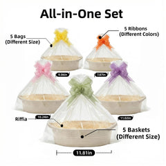 LETIAFINE nursery storage basket in woven design keeps toys organized