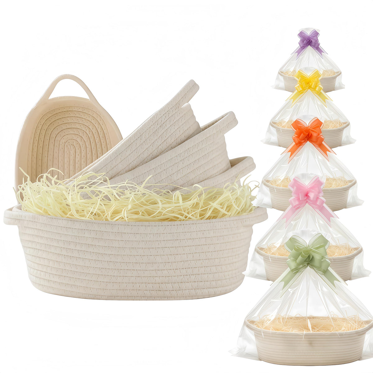 LETIAFINE Valentine gift basket with handle for versatile storage and gifting