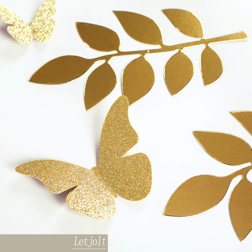 Letjolt Gold Cardstock Branches shimmering stems for bouquets and centerpieces.