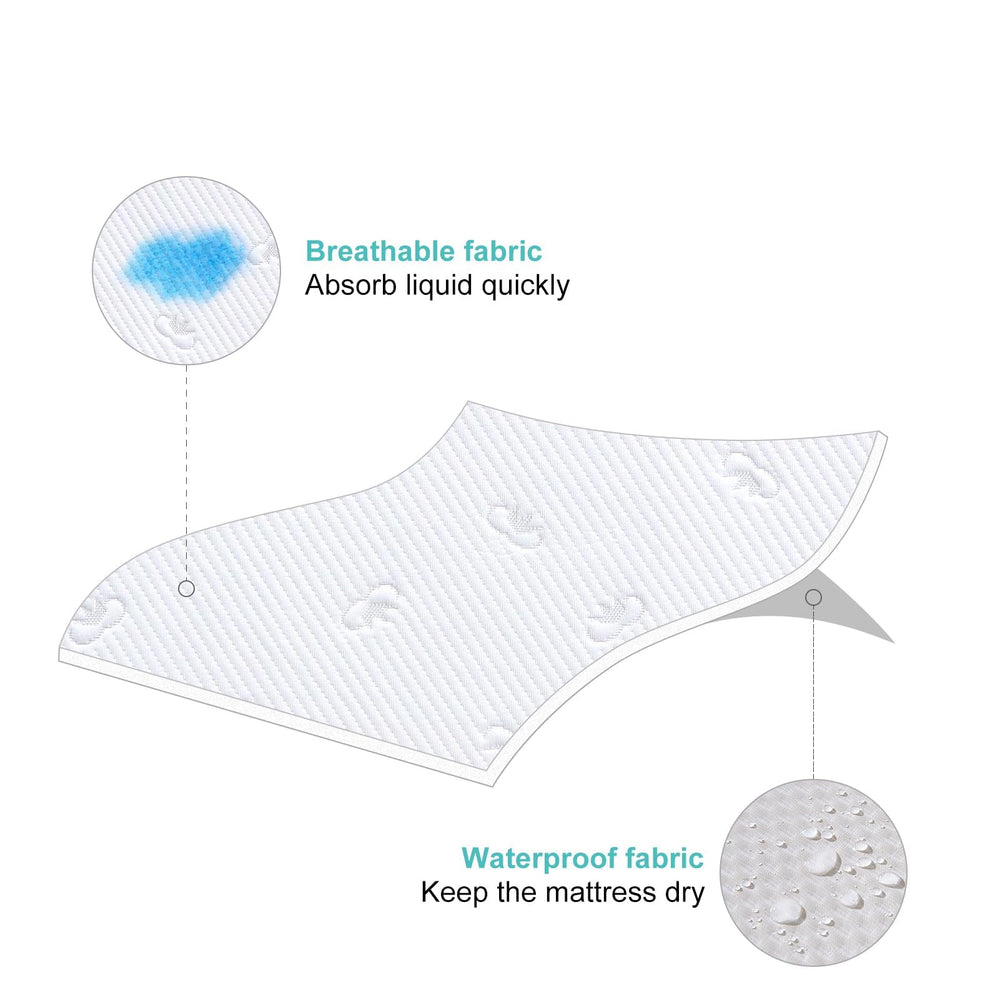 Letmxiu noiseless mattress protector remains quiet as baby moves.