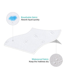 Letmxiu noiseless mattress protector remains quiet as baby moves.