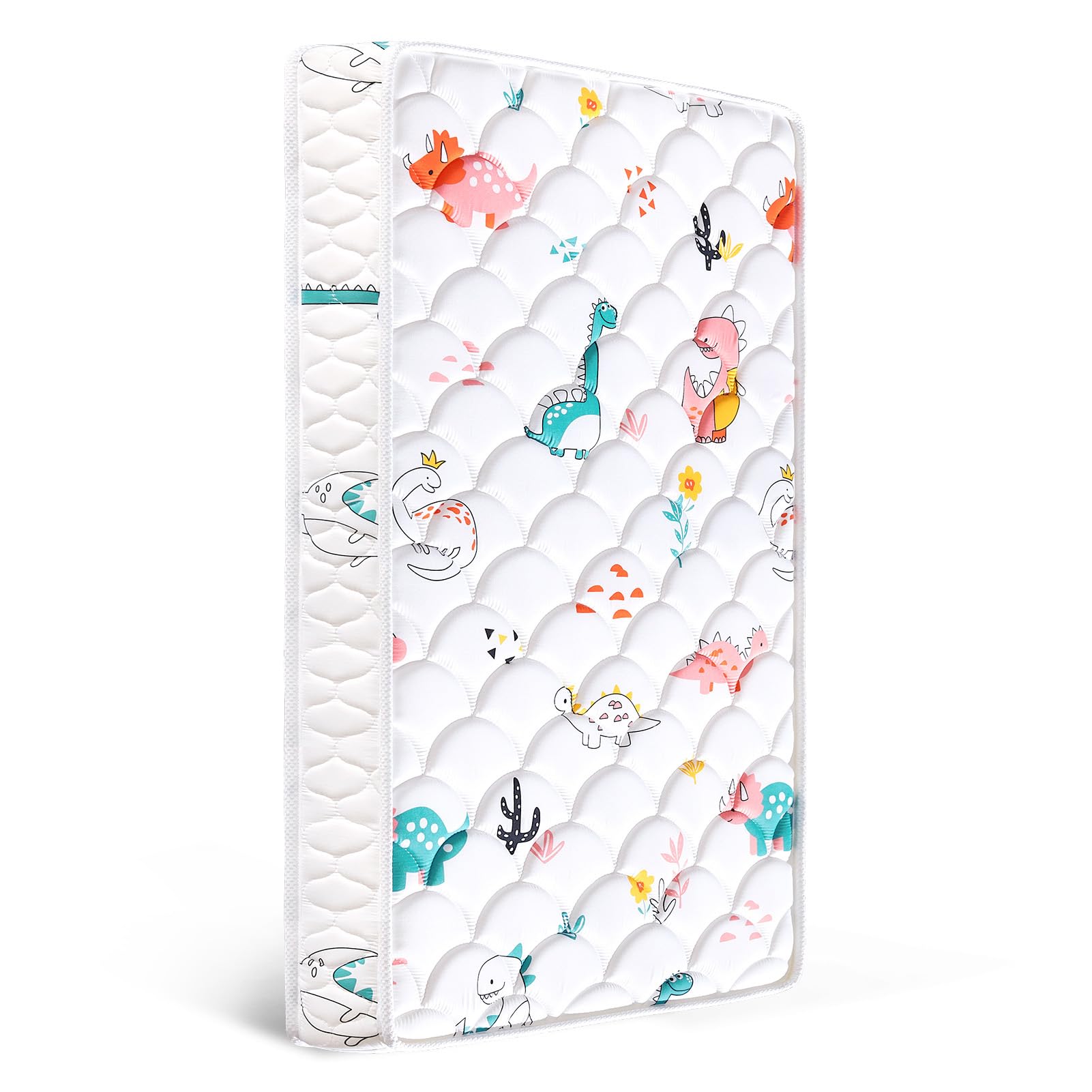 Letmxiu Premium 5in crib mattress top layer provides firm support.