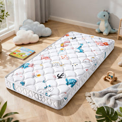 Letmxiu crib mattress side view highlights sturdy high-density foam core.