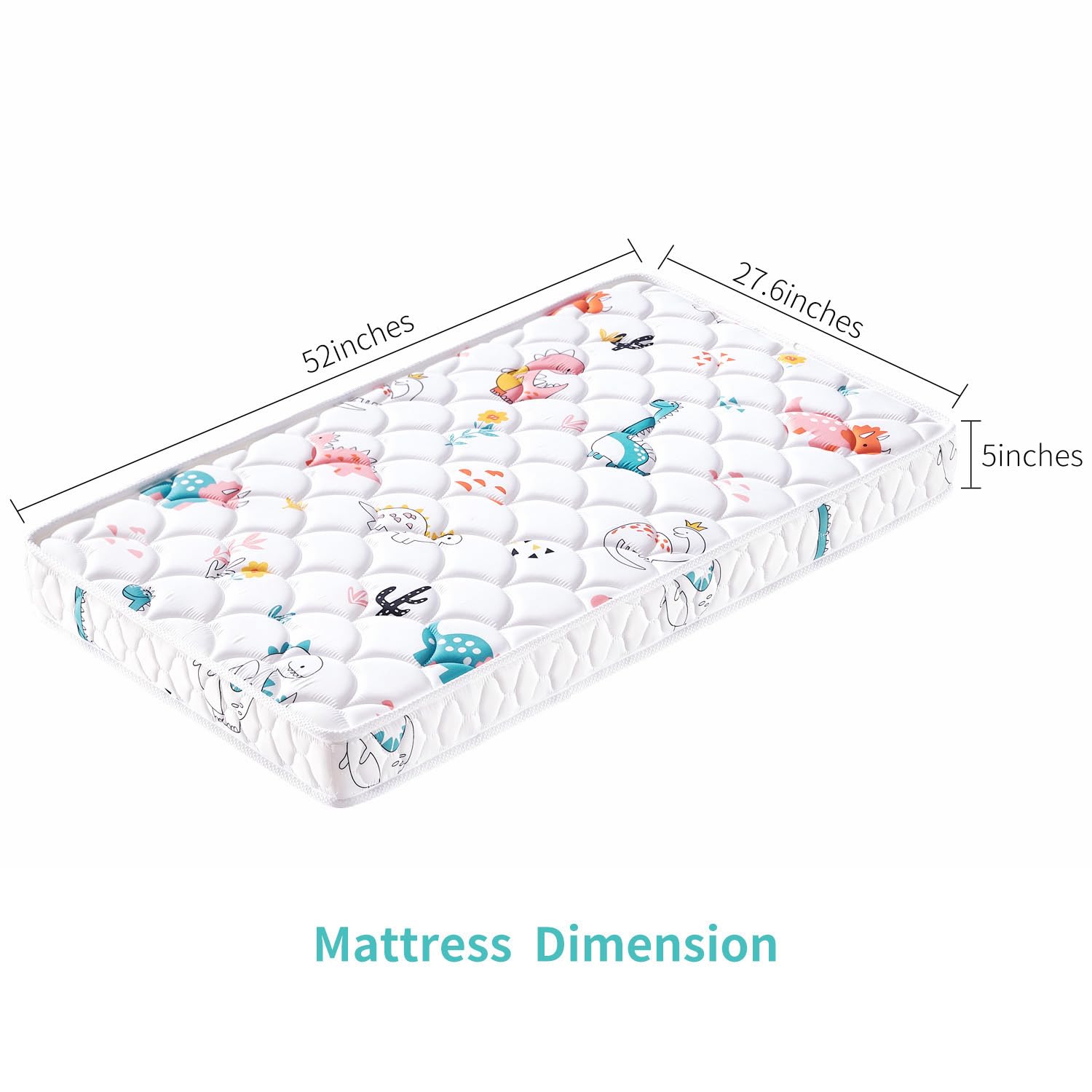 Letmxiu toddler dual-sided mattress ready for crib to toddler bed transition.