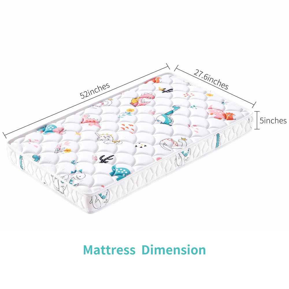Letmxiu toddler dual-sided mattress ready for crib to toddler bed transition.