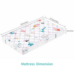 Letmxiu toddler dual-sided mattress ready for crib to toddler bed transition.