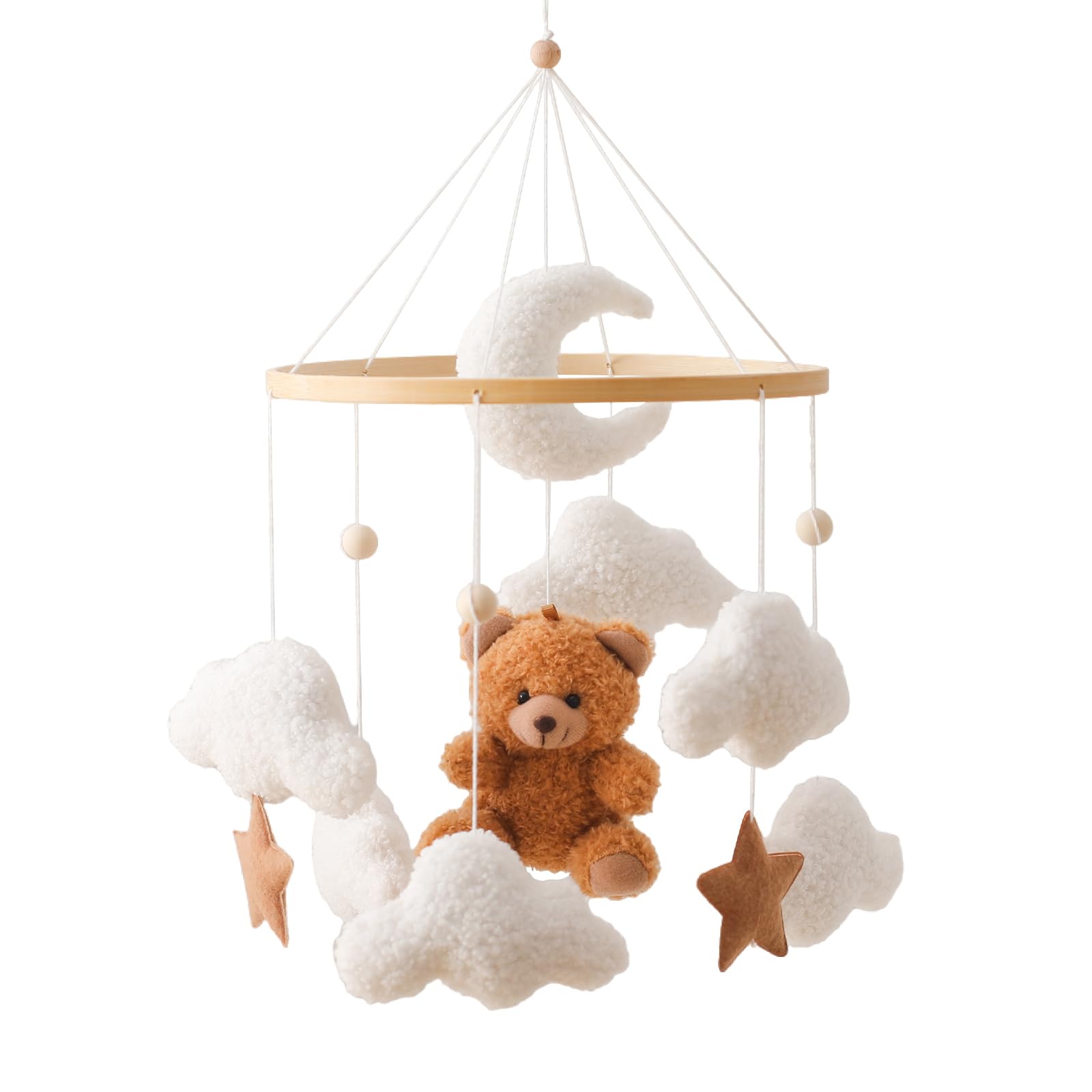 Let's Make Lambswool fabric mobile showcases premium softness for nursery décor.