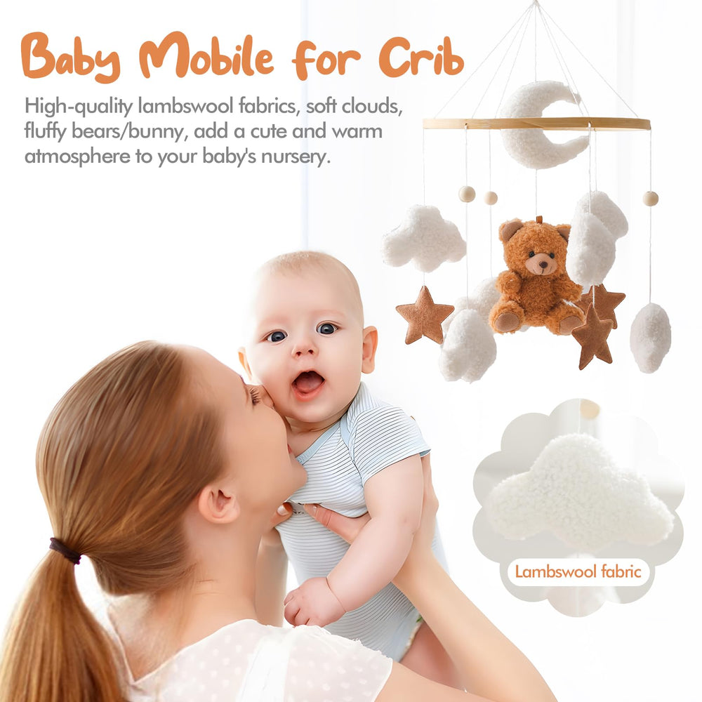Let's Make plush bear and bunny toy detail adds tactile charm for baby.