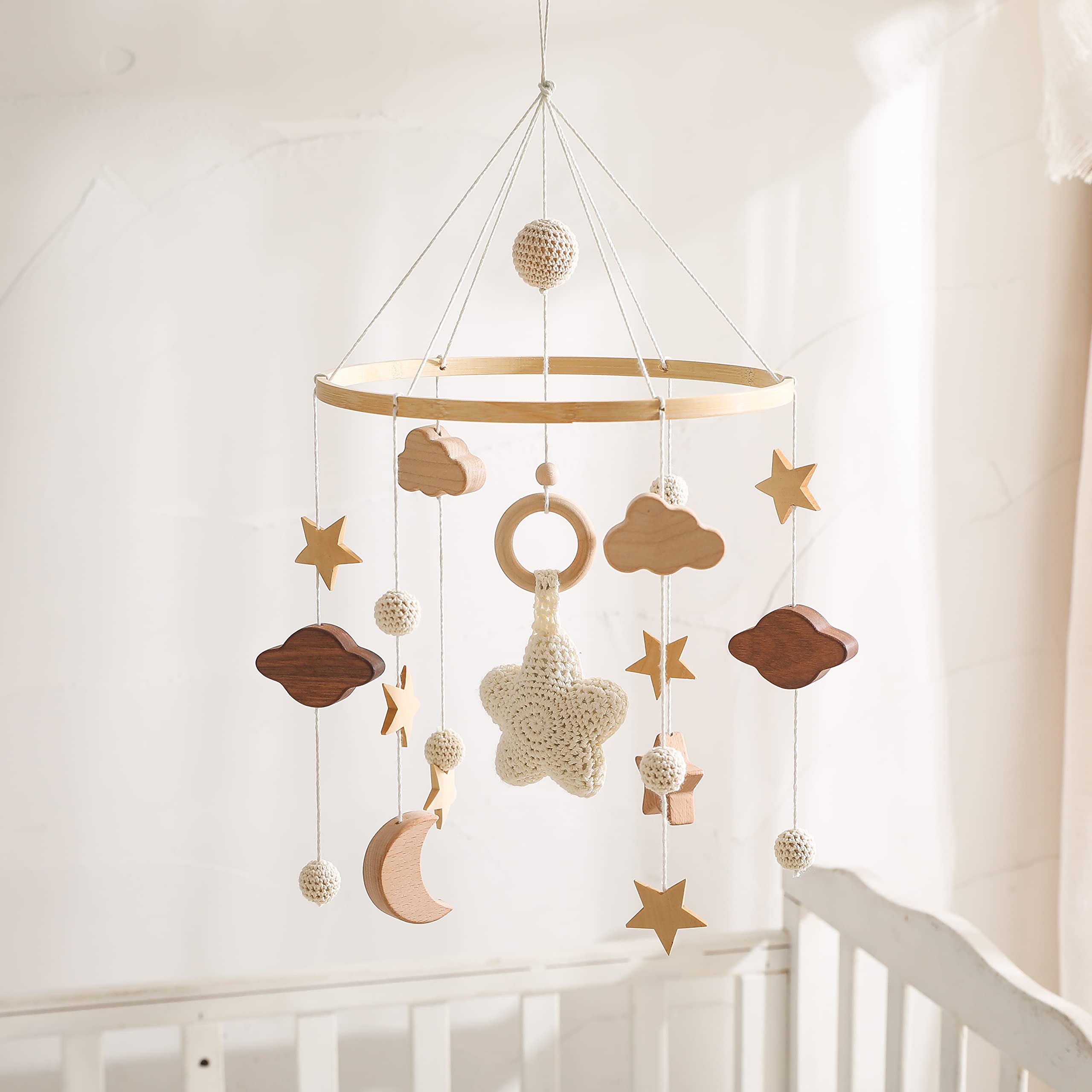 let's make baby mobile stars delivers gentle visual focus for a soothing nursery atmosphere