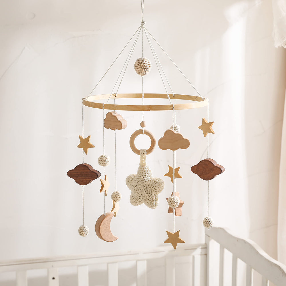 let's make baby mobile stars delivers gentle visual focus for a soothing nursery atmosphere