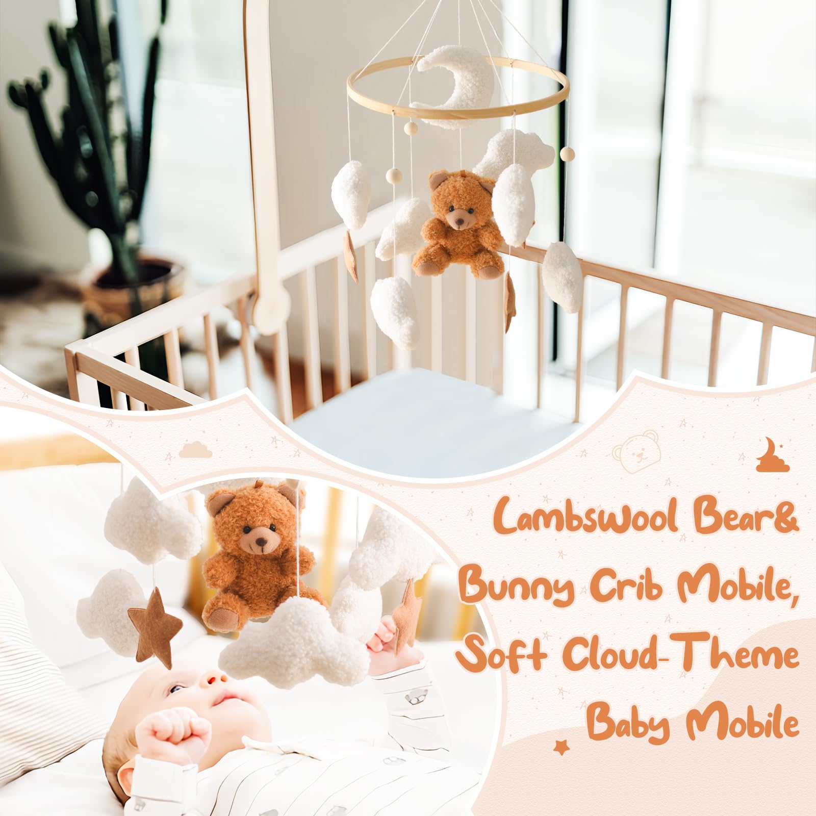 Let's Make bamboo loops provide natural, sturdy hanging with adjustable length.