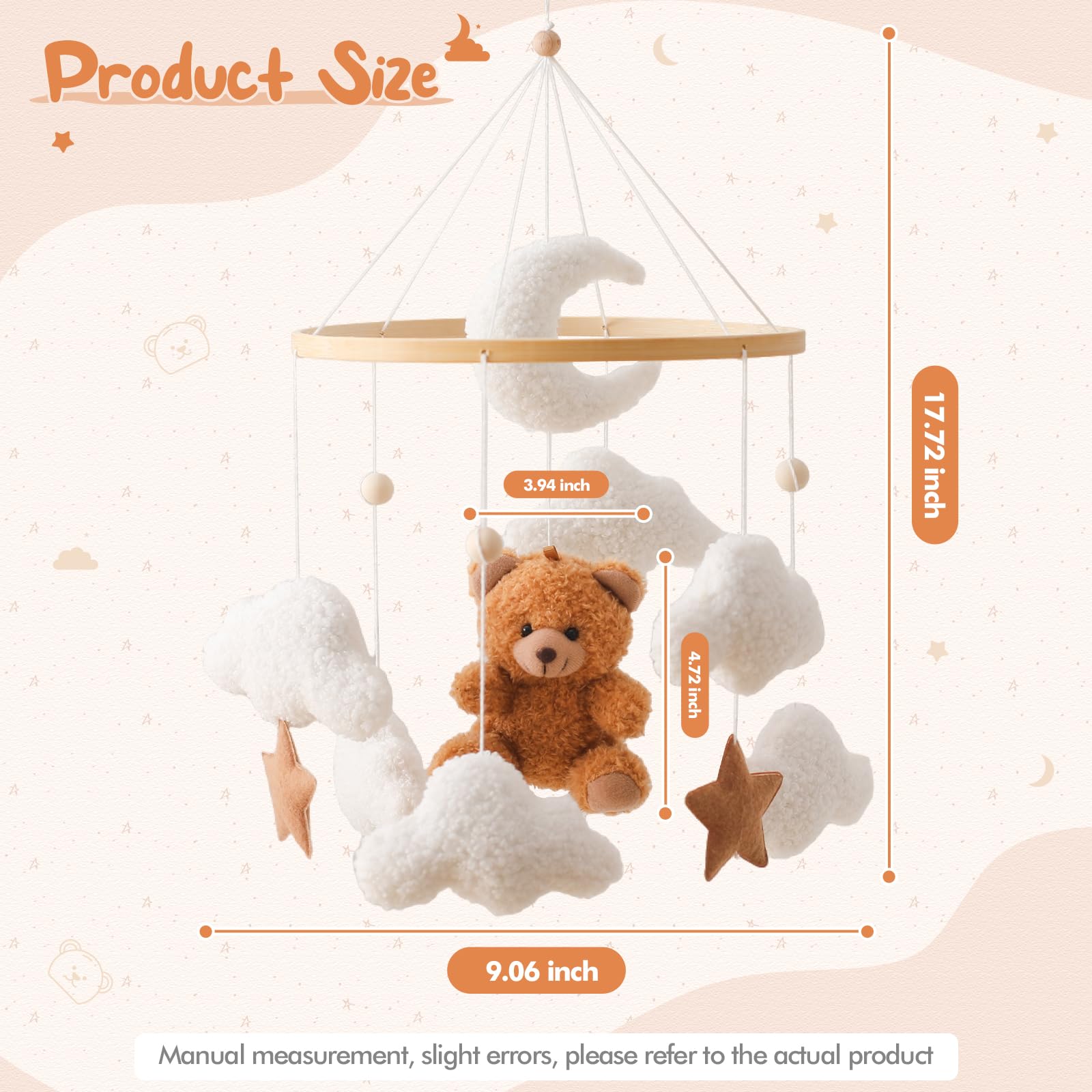 Let's Make bells offer gentle chime to accompany quiet nursery moments.