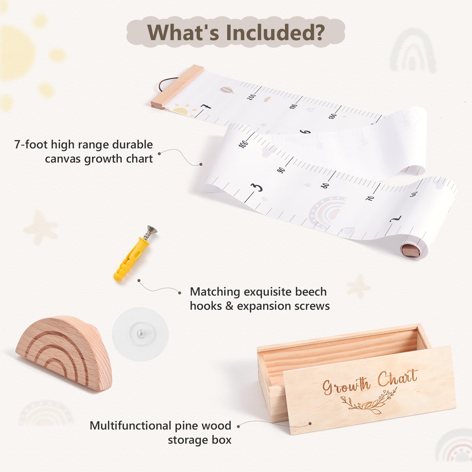 lets-make beechwood hooks hold the chart securely