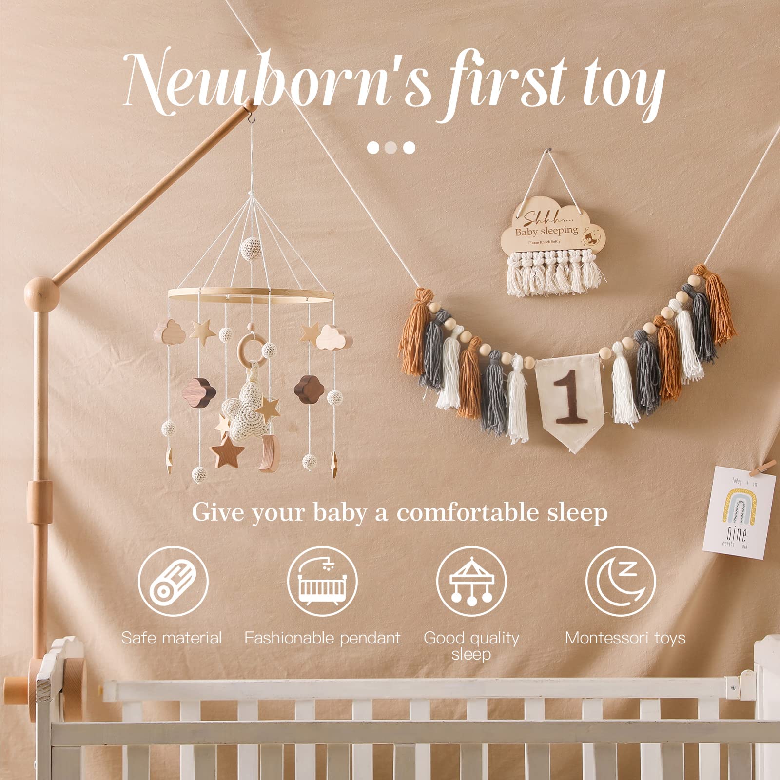 let's make hand crocheted detail highlights craftsmanship and natural texture for a cozy nursery