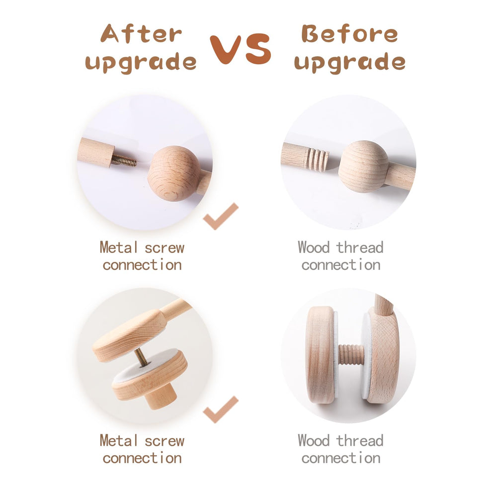 Let s Make wooden crib arm with silicone pads prevents slippage