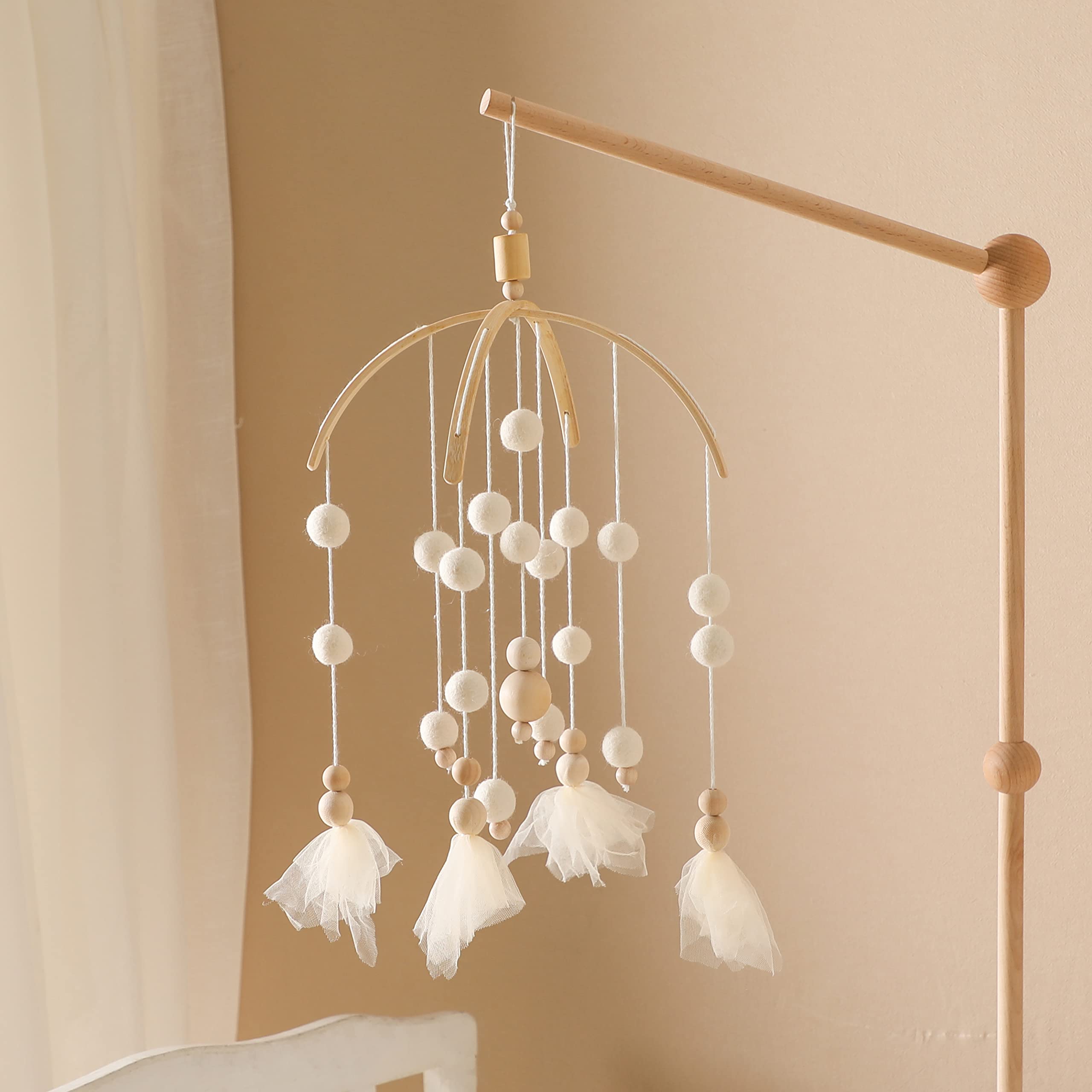 let's make wooden wind chime nursery decoration adds soothing sounds and style