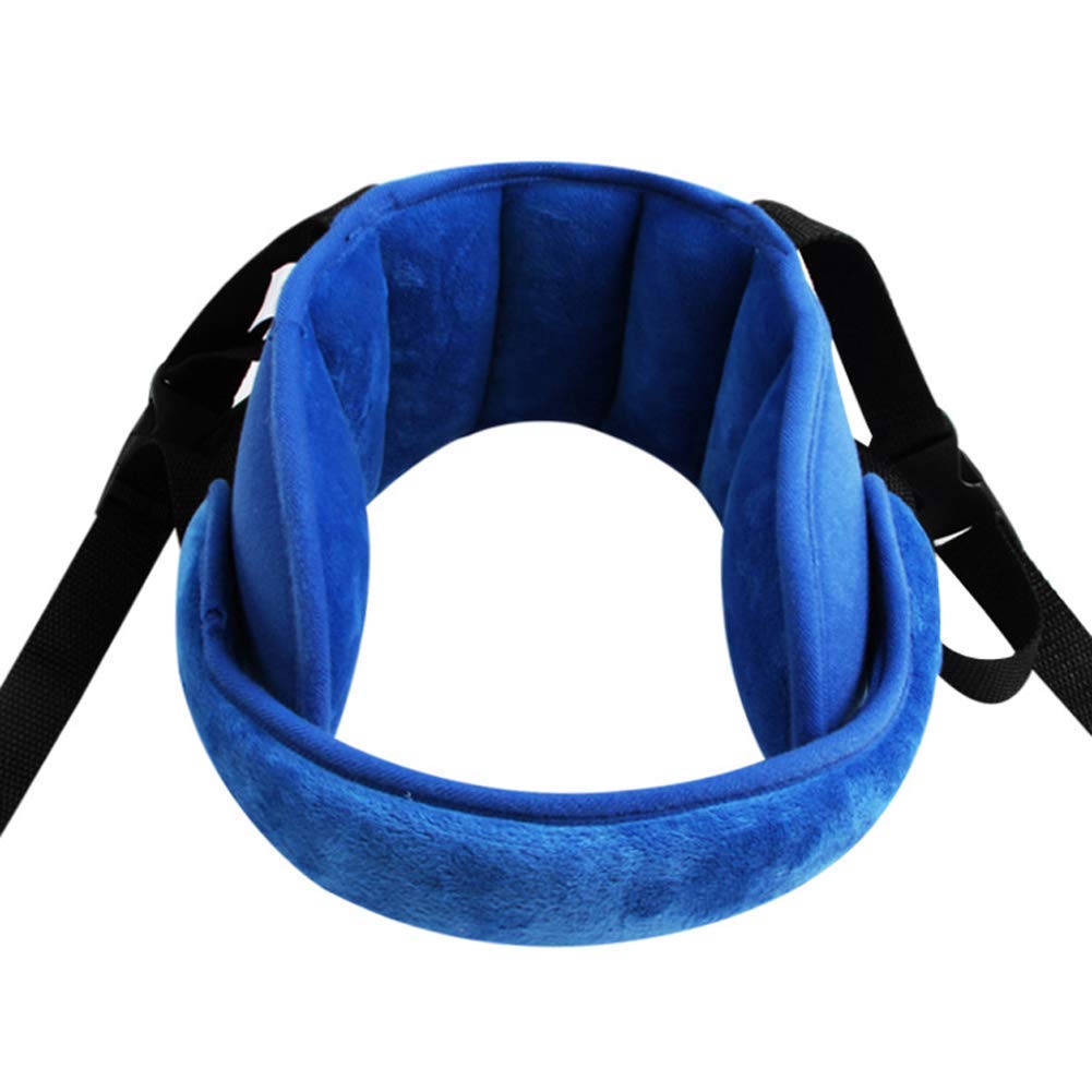 Letton head support band on a car seat provides neck comfort for toddlers.