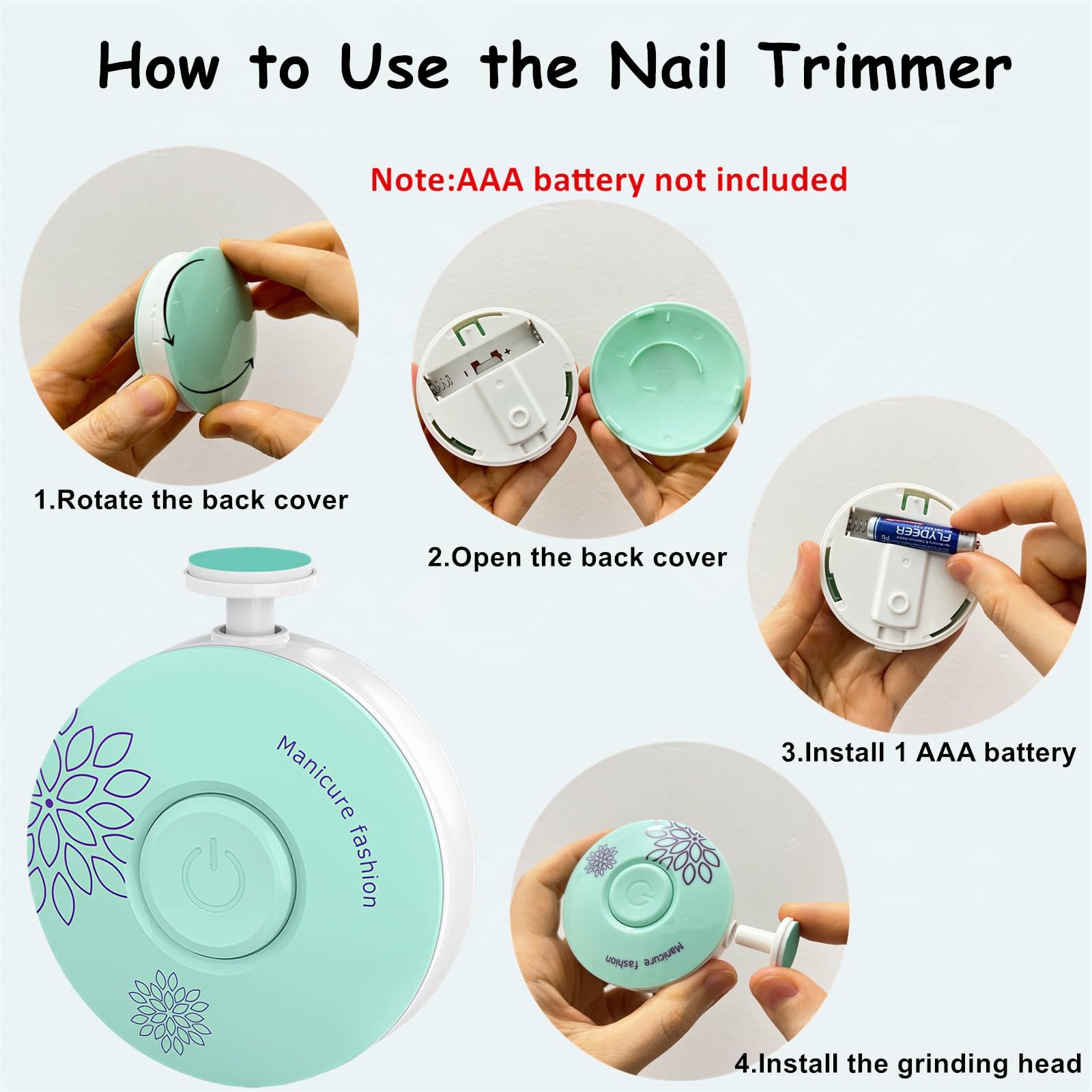 Letuenmi baby nail trimmer portable travel size fits in a diaper bag.