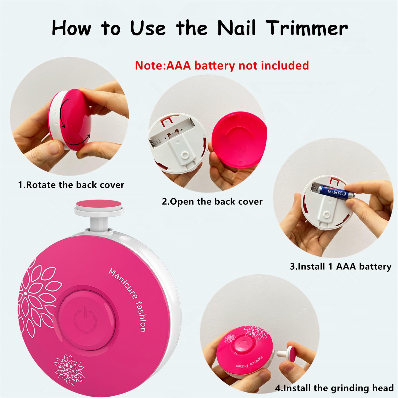 LETUENMI round shape design for comfortable grip