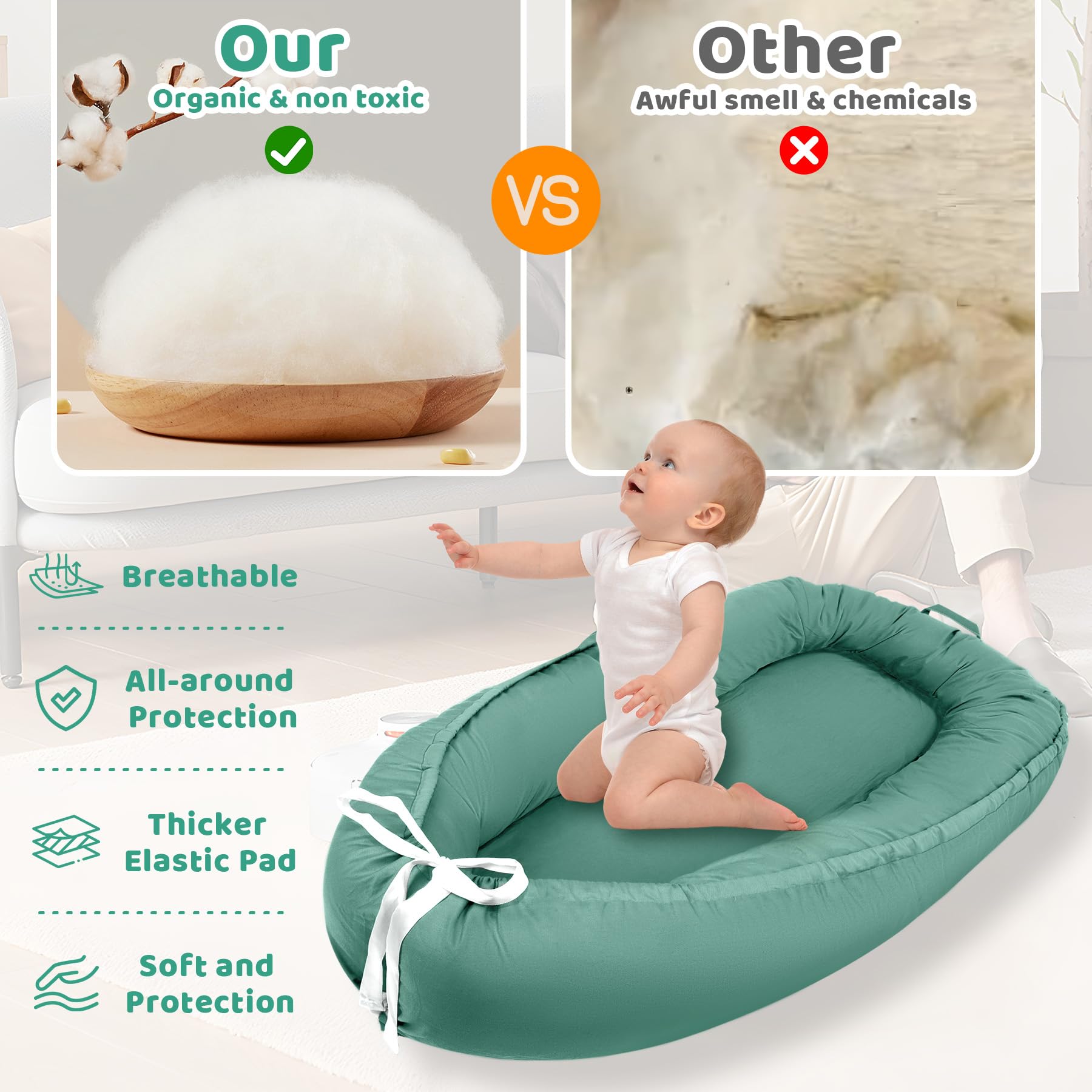 Letwearn lounger cover is machine-washable for simple cleanup.