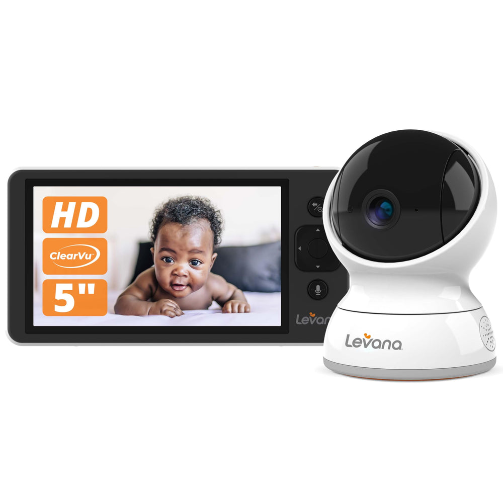 Levana Ella PTZ camera covers the nursery with wide pan and tilt for full view