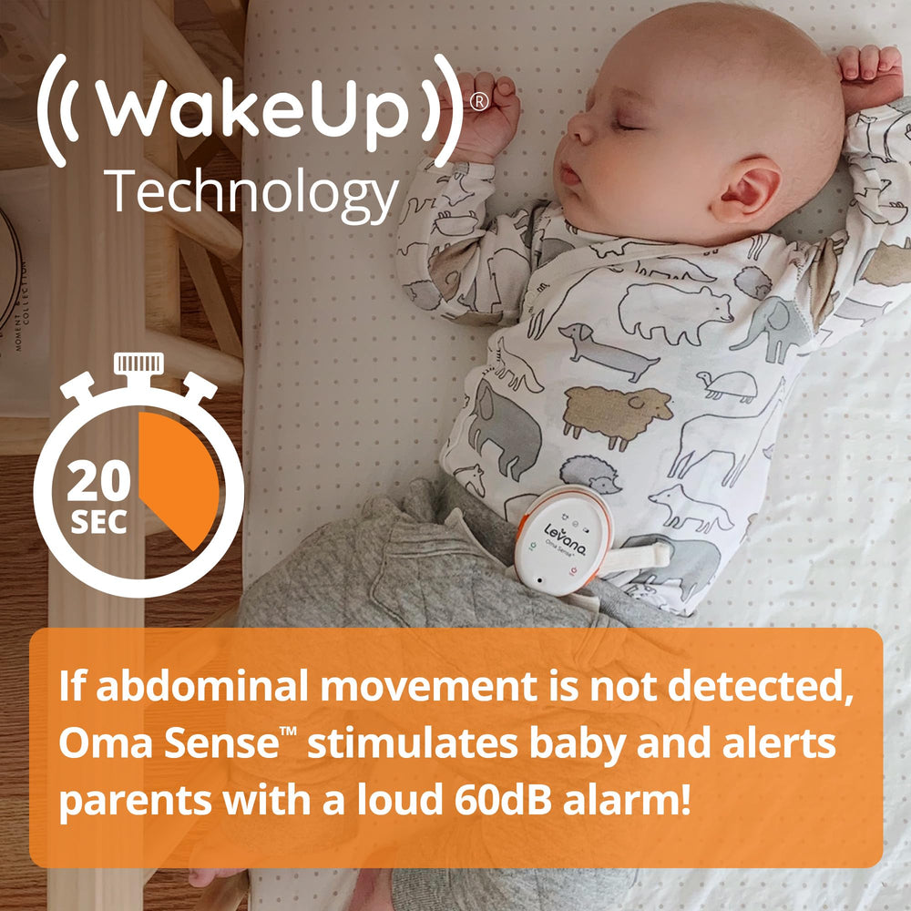 Zero skin contact design keeps baby comfortable during monitoring.