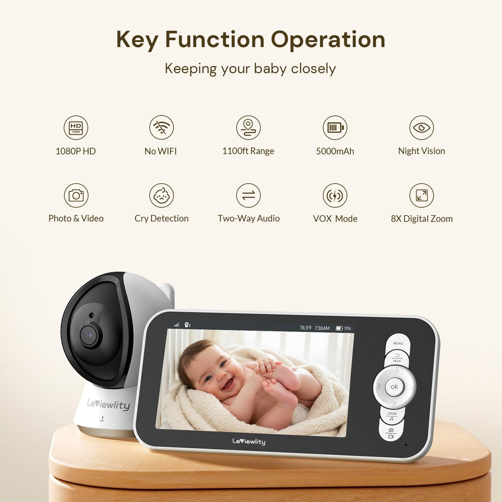 Leviewlity monitor shows 1100ft range for reliable nursery checks